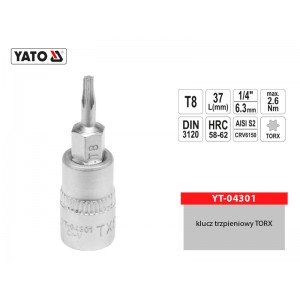 Klucz trzpieniowy TORX 1/4"...