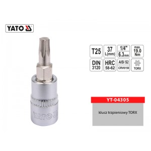 Klucz trzpieniowy TORX 1/4"...