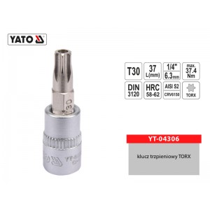 Klucz trzpieniowy TORX 1/4"...