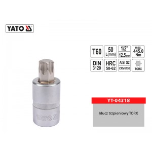 Klucz trzpieniowy TORX 1/2"...