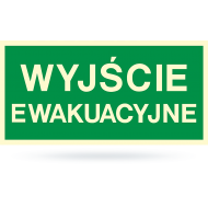 Tab: WYJŚCIE EWAKUACYJNE   ZE-01  20x40cm