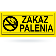 Tab: Zakaz palenia   żółto czarny 12x22