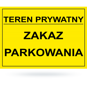 Tab: Teren prywatny zakaz...