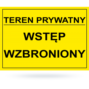 Tab: Teren prywatny wstęp...