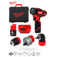 Wkrętarka Milwaukee M12 BDDXKIT-202C 12V 2x2Ah