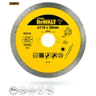 Tarcza diamentowa 110x1,6x8 DEWALT DT3715 pełna