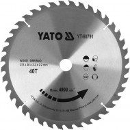 Tarcza YATO YT-60791 do drewna z widią 315x40Tx30