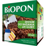 Zestaw do badania pH gleby BIOPON 1687 10szt+100ml