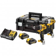 Wkrętarka DCD701 + zakr DCF801 12V 2x1,3Ah DEWALT