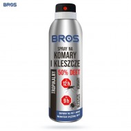 Spray przeciw komarom i kleszczom 50% 180ml BROS