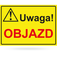 Tab: Uwaga! objazd  25x35cm