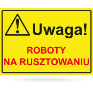 Tab: Uwaga! Prace na rusztowaniu    BTO-31 25x35cm