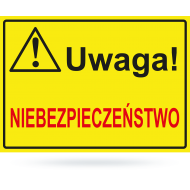 Tab: Uwaga! niebezpieczeństwo   BTO-25  25x35cm