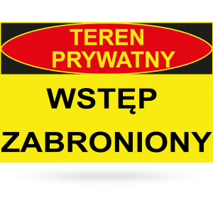 Tab: Teren prywatny wstęp...