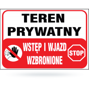 Tabl. Teren prywatny Wstęp...